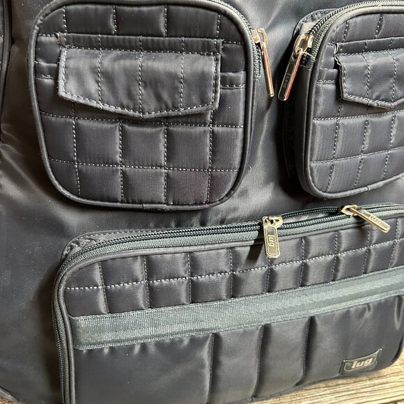 Lug Quilted Tote Bag in Dark Green - Picture 4 of 12